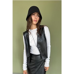 Жилетка эко-кожа  ECO039/03/Черный