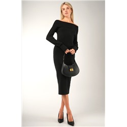 Женское вязаное платье с открытыми плечами Happyfox