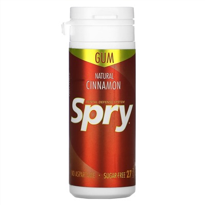 Xlear, Spry Chewing Gum, Cinnamon, Sugar Free, 27 Pieces