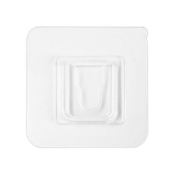 Держатель настенный, 2 шт., ТУНДРА, с клейкой поверхностью, 60×60×10 мм, прозрачный