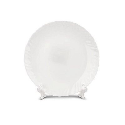 Тарелка 21,5см плоская круглая белье 6/48