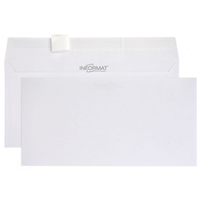Конверт 110х220 мм евростандарт отрывная лента/чистый Е65 EPE65S00CL inФОРМАТ