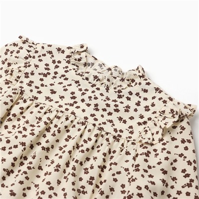 Блузка-боди для девочки MINAKU, рост 92-98 см, бежевая