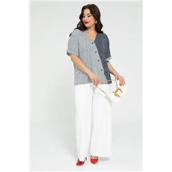 Блуза Миланья (бело-синяя) Б12846-27М