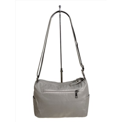 Женская сумка из искусственной кожи, цвет светло серый