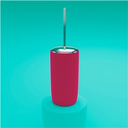 Набор аксессуаров для ванной комнаты «Тринити», 6 предметов, мыльница, дозатор для мыла, два стакана, ёрш, ведро, розовый