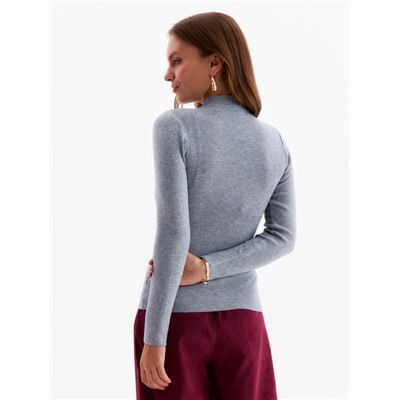 Джемпер женский с горлом MINAKU, серый, размер 42-44