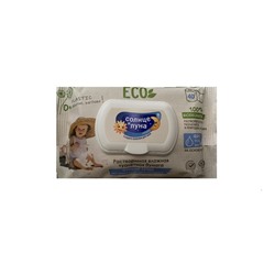 Солнце и Луна Влажная туалетная бумага 40шт растворимая big pack с крышкой