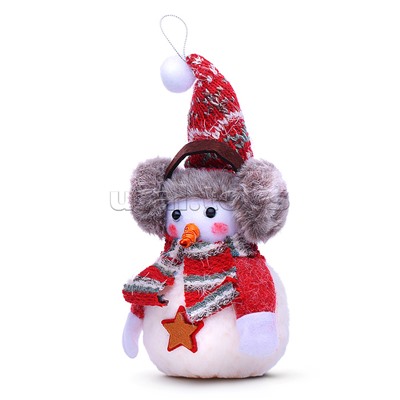 Новогоднее украшение "Снеговик в шапочке" (25 см)