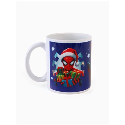 Кружка новогодняя сублимация 320 мл, Человек-паук