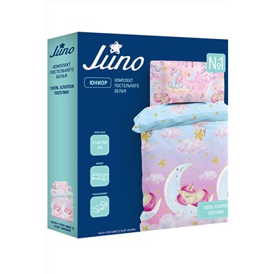 КПБ юниор поплин Juno рис. 16425-1/13250-2 Sleep unicorn