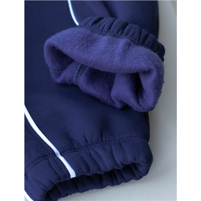 Теплые брюки джоггеры из эластичного футера трехнитки с начесом