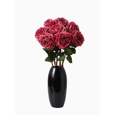 Цветы искусственные «Роза эстетик», 10×49 см, пепельно-розовые