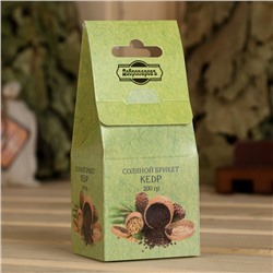 Соляной брикет куб «Кедр» 200 г «Добропаровъ»