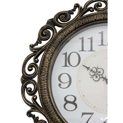 Часы настенные интерьерные «Хостон», бесшумные, плавный ход, d=40.5 см, циферблат d=26 см, от батарейки 1×АА