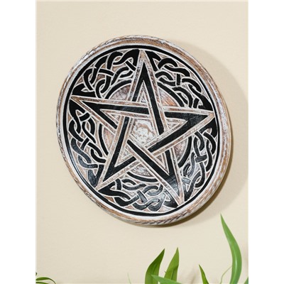 Панно резное «Кельтская пентаграмма», дерево, 30×30×2.5 см