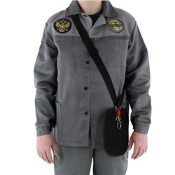 Ремень для триммера ТУНДРА, с защитой бедра, универсальный, быстросъемный карабин