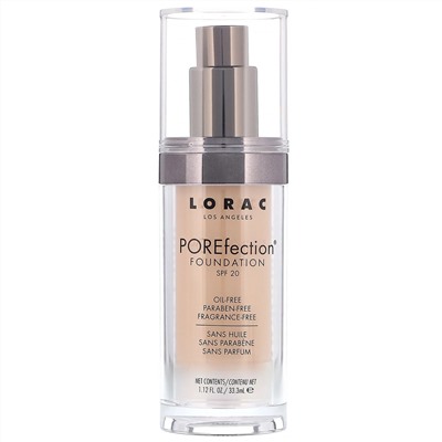 Lorac, Тональная основа POREfection, PR4 оттенок Light Medium, 33,3 мл
