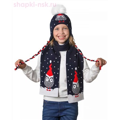 11354/2 MGU Ушанка для девочки флис (50-52)