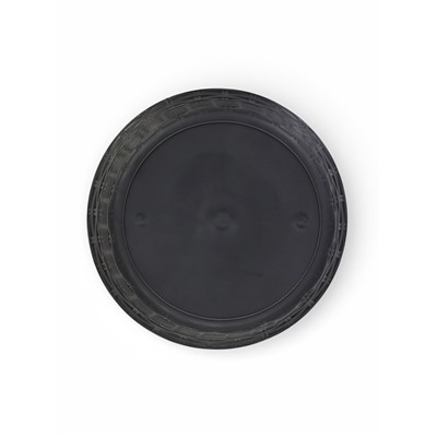 Кашпо для цветов «Ротанг», 8 л, d=27.5 см, h=20.5 см, пластиковое, с поддоном, серое