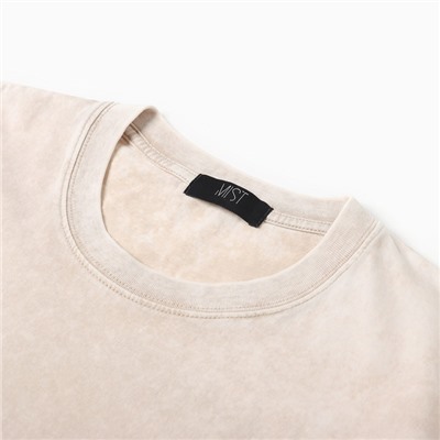 Футболка женская из вареного хлопка Mist Don't touch me, размер 42-44, цвет молочный