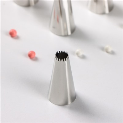 Набор насадок кондитерских Доляна, d=2 см, 6 шт., форма МИКС