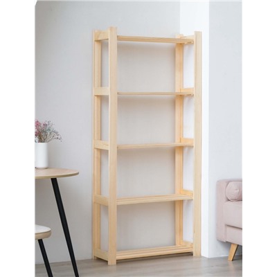 Стеллаж деревянный усиленный, 5 полок, 170×74×28 см