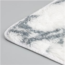 Коврик Доляна «Вензель», 40×60 см, белый