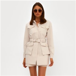 Рубашка женская MINAKU: Casual Collection, цвет молочный, размер 48