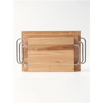 УЦЕНКА Набор досок разделочных «Прямоугольник», металлические ручки, 39×23×2 см, 33×20×1.8 см, 28×18 см