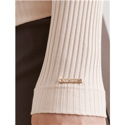 Джемпер из трикотажа в широкий рубчик