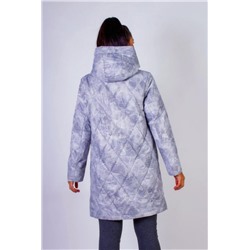 Элегантная демисезонная куртка с капюшоном Листья арт.338 (Коричневый)