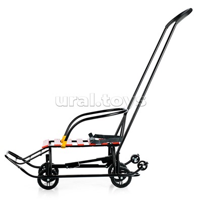 Санки детские "Мишутка-1" Универсал (черный-красный) в коробке