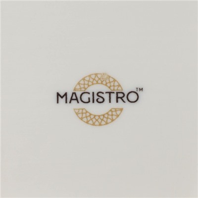 Тарелка Magistro La Perle, d=27 см, утолщённый край, фарфор, белая
