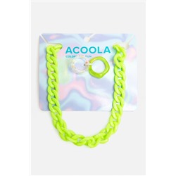 Комплект (Бусы+Кольца, 2 шт.) ACOOLA, 1074520