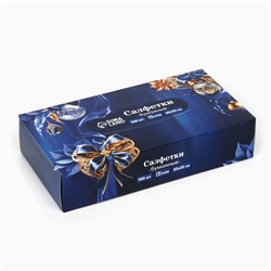 Салфетки бумажные в коробке «Новый год!», 100 шт., двухслойные