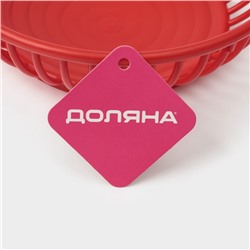 Фруктовница Доляна «Дискарт», пластик, 21.5×6.7 см, красная