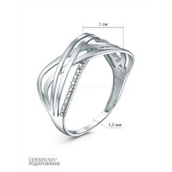 Кольцо из серебра родированное К-4704-Р