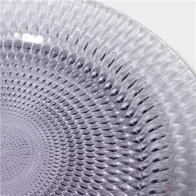 Тарелка подстановочная Magistro «Вилеро», d=33 см, стекло, сиреневая