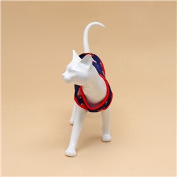 Майка для животных «Новогодняя ночь», размер M (ДС 30, ОШ 30, ОГ 40 см), синяя