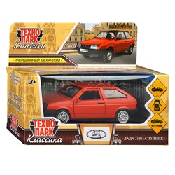 Машина металл LADA-2108 "Сgenybr" матовый 12 см, (дв, баг, красный) в коробке