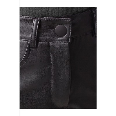 Прямые брюки из искусственной кожи VILATTE, 1227955