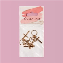 Пирсинг для волос «Крест», 3.7×1.3 см, 5 шт., цвет золотистый