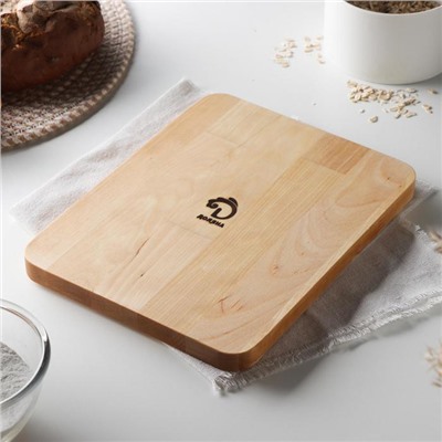 Менажница деревянная квадратная Доляна, 26×20.5×2 см, 3 секции, берёза