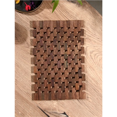 Коврик из тикового дерева, 30×20×0.7 см