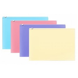 Папка на гибкой молнии B5 289х214 мм 50339 ZIP Fizzy Pastel ассорти ErichKrause