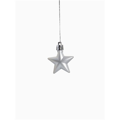 Ёлочные игрушки набор 12 шт. «Праздничный хоровод» 4 см, серебро