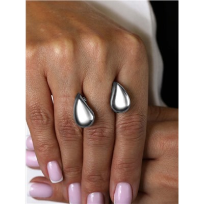 Колье из серебра родированное - Капля 140-10-74