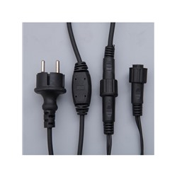 Гирлянда «Бахрома» 3×0.6 м, IP44, УМС, тёмная нить, 160 LED, свечение мульти, 220 В