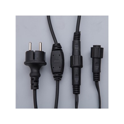 Гирлянда «Бахрома» 3×0.6 м, IP44, УМС, тёмная нить, 160 LED, свечение мульти, 220 В